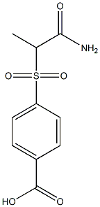 4-[(1-carbamoylethane)sulfonyl]benzoic acid 结构式