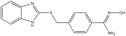4-[(1H-1,3-benzodiazol-2-ylsulfanyl)methyl]-N'-hydroxybenzene-1-carboximidamide 结构式
