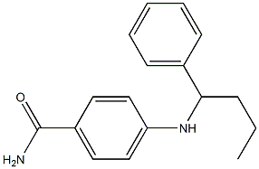 4-[(1-phenylbutyl)amino]benzamide 结构式