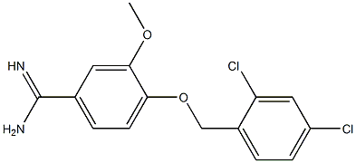 4-[(2,4-dichlorophenyl)methoxy]-3-methoxybenzene-1-carboximidamide 结构式