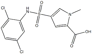 4-[(2,5-dichlorophenyl)sulfamoyl]-1-methyl-1H-pyrrole-2-carboxylic acid 结构式