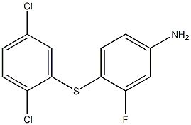 4-[(2,5-dichlorophenyl)sulfanyl]-3-fluoroaniline 结构式