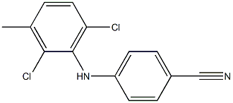 4-[(2,6-dichloro-3-methylphenyl)amino]benzonitrile 结构式