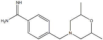 4-[(2,6-dimethylmorpholin-4-yl)methyl]benzenecarboximidamide 结构式