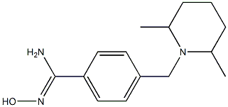 4-[(2,6-dimethylpiperidin-1-yl)methyl]-N'-hydroxybenzenecarboximidamide 结构式