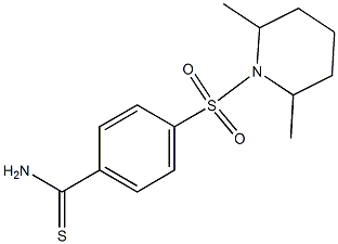 4-[(2,6-dimethylpiperidine-1-)sulfonyl]benzene-1-carbothioamide 结构式