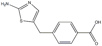 4-[(2-amino-1,3-thiazol-5-yl)methyl]benzoic acid 结构式