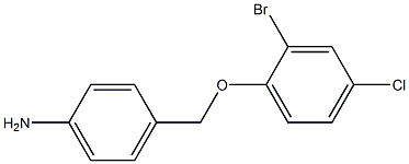 4-[(2-bromo-4-chlorophenoxy)methyl]aniline 结构式