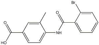 4-[(2-bromobenzoyl)amino]-3-methylbenzoic acid 结构式