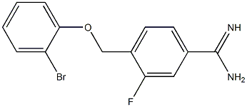 4-[(2-bromophenoxy)methyl]-3-fluorobenzenecarboximidamide 结构式