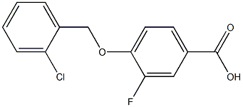 4-[(2-chlorophenyl)methoxy]-3-fluorobenzoic acid 结构式