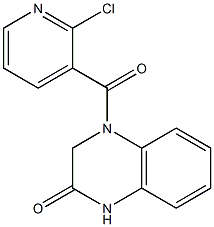 4-[(2-chloropyridin-3-yl)carbonyl]-1,2,3,4-tetrahydroquinoxalin-2-one 结构式