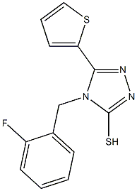 4-[(2-fluorophenyl)methyl]-5-(thiophen-2-yl)-4H-1,2,4-triazole-3-thiol 结构式