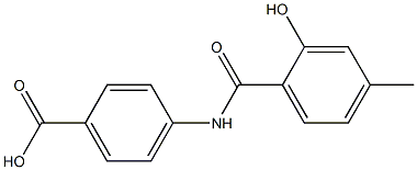 4-[(2-hydroxy-4-methylbenzene)amido]benzoic acid 结构式