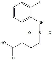 4-[(2-iodophenyl)sulfamoyl]butanoic acid 结构式