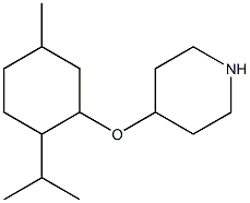 4-[(2-isopropyl-5-methylcyclohexyl)oxy]piperidine 结构式