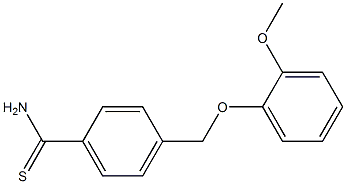 4-[(2-methoxyphenoxy)methyl]benzenecarbothioamide 结构式