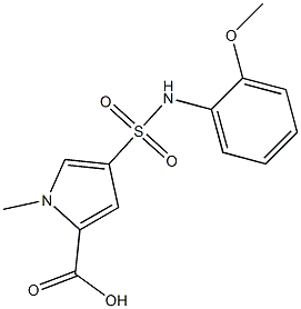 4-[(2-methoxyphenyl)sulfamoyl]-1-methyl-1H-pyrrole-2-carboxylic acid 结构式