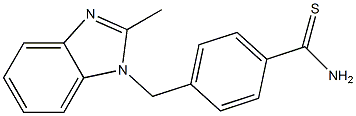 4-[(2-methyl-1H-benzimidazol-1-yl)methyl]benzenecarbothioamide 结构式