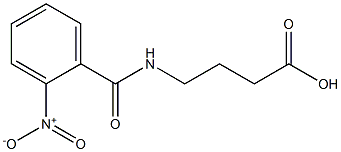 4-[(2-nitrobenzoyl)amino]butanoic acid 结构式