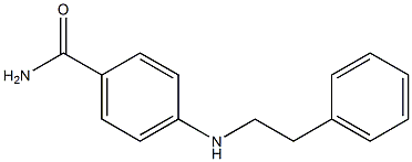 4-[(2-phenylethyl)amino]benzamide 结构式