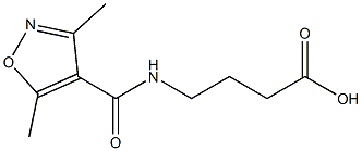 4-[(3,5-dimethyl-1,2-oxazol-4-yl)formamido]butanoic acid 结构式
