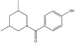 4-[(3,5-dimethylpiperidin-1-yl)carbonyl]phenol 结构式