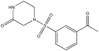 4-[(3-acetylbenzene)sulfonyl]piperazin-2-one 结构式