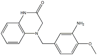 4-[(3-amino-4-methoxyphenyl)methyl]-1,2,3,4-tetrahydroquinoxalin-2-one 结构式