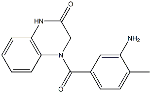 4-[(3-amino-4-methylphenyl)carbonyl]-1,2,3,4-tetrahydroquinoxalin-2-one 结构式