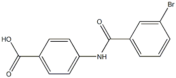 4-[(3-bromobenzoyl)amino]benzoic acid 结构式