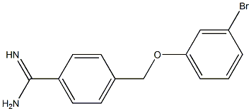 4-[(3-bromophenoxy)methyl]benzenecarboximidamide 结构式