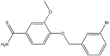 4-[(3-bromophenyl)methoxy]-3-methoxybenzene-1-carbothioamide 结构式