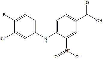 4-[(3-chloro-4-fluorophenyl)amino]-3-nitrobenzoic acid 结构式