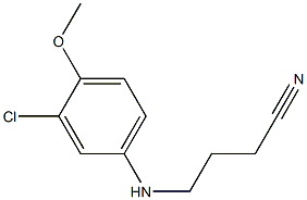 4-[(3-chloro-4-methoxyphenyl)amino]butanenitrile 结构式