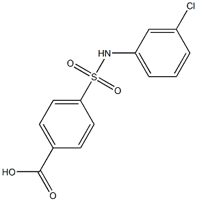 4-[(3-chlorophenyl)sulfamoyl]benzoic acid 结构式