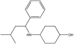 4-[(3-methyl-1-phenylbutyl)amino]cyclohexan-1-ol 结构式