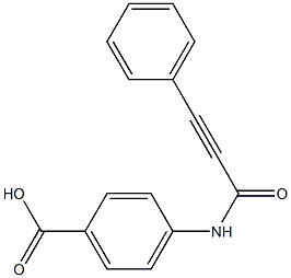 4-[(3-phenylprop-2-ynoyl)amino]benzoic acid 结构式