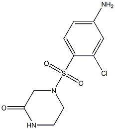 4-[(4-amino-2-chlorobenzene)sulfonyl]piperazin-2-one 结构式
