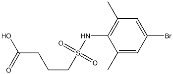 4-[(4-bromo-2,6-dimethylphenyl)sulfamoyl]butanoic acid 结构式