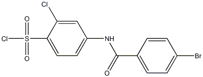 4-[(4-bromobenzene)amido]-2-chlorobenzene-1-sulfonyl chloride 结构式