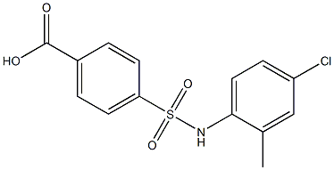 4-[(4-chloro-2-methylphenyl)sulfamoyl]benzoic acid 结构式