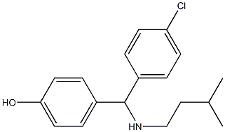 4-[(4-chlorophenyl)[(3-methylbutyl)amino]methyl]phenol 结构式