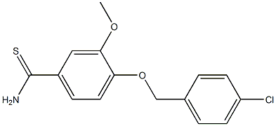4-[(4-chlorophenyl)methoxy]-3-methoxybenzene-1-carbothioamide 结构式