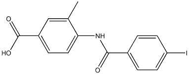 4-[(4-iodobenzene)amido]-3-methylbenzoic acid 结构式