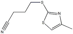 4-[(4-methyl-1,3-thiazol-2-yl)sulfanyl]butanenitrile 结构式