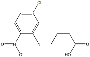 4-[(5-chloro-2-nitrophenyl)amino]butanoic acid 结构式