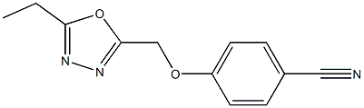 4-[(5-ethyl-1,3,4-oxadiazol-2-yl)methoxy]benzonitrile 结构式