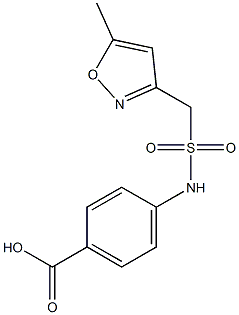 4-[(5-methyl-1,2-oxazol-3-yl)methanesulfonamido]benzoic acid 结构式