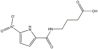 4-[(5-nitro-1H-pyrrol-2-yl)formamido]butanoic acid 结构式